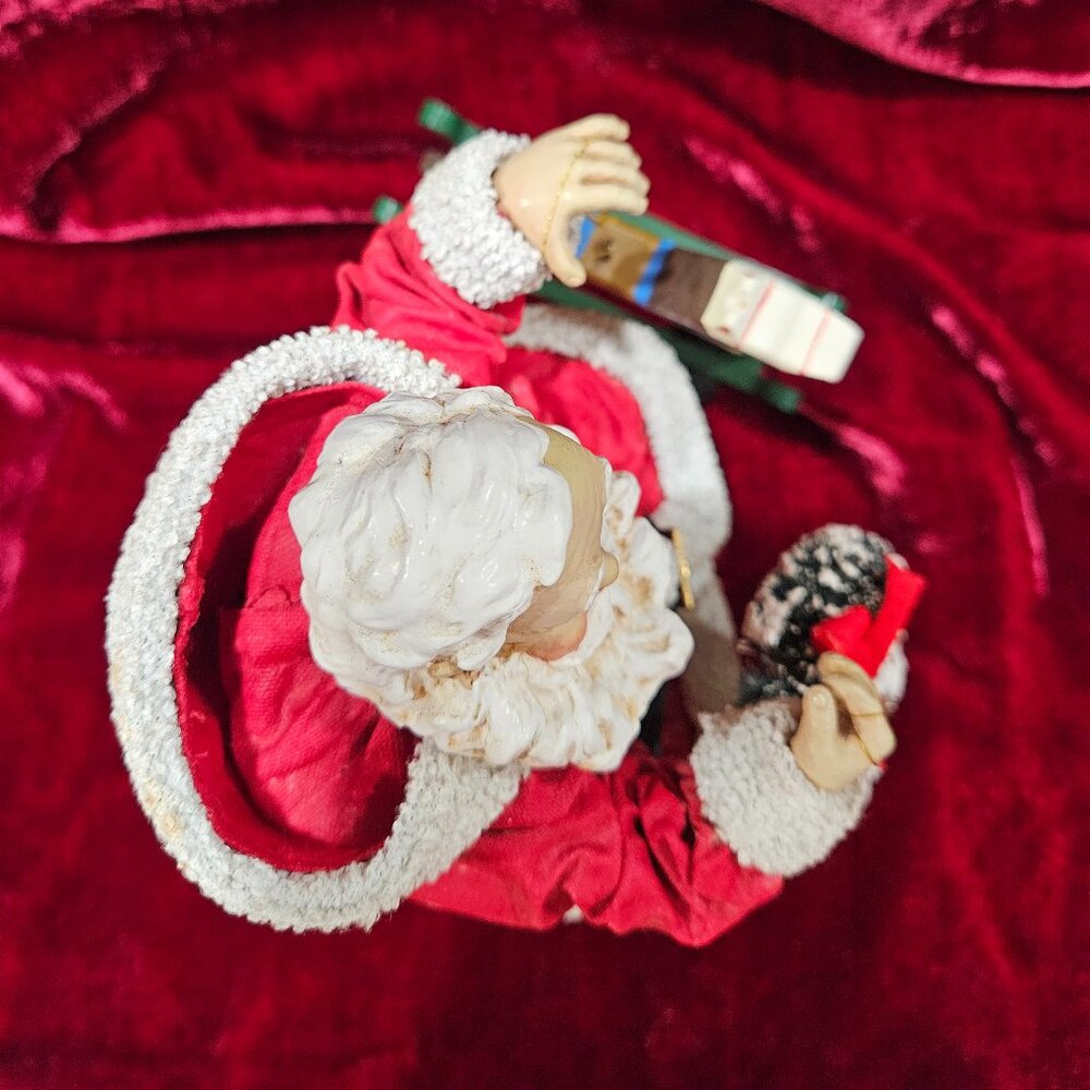 Santa Papier Mache With Rocking Horse - Picture 5 of 5